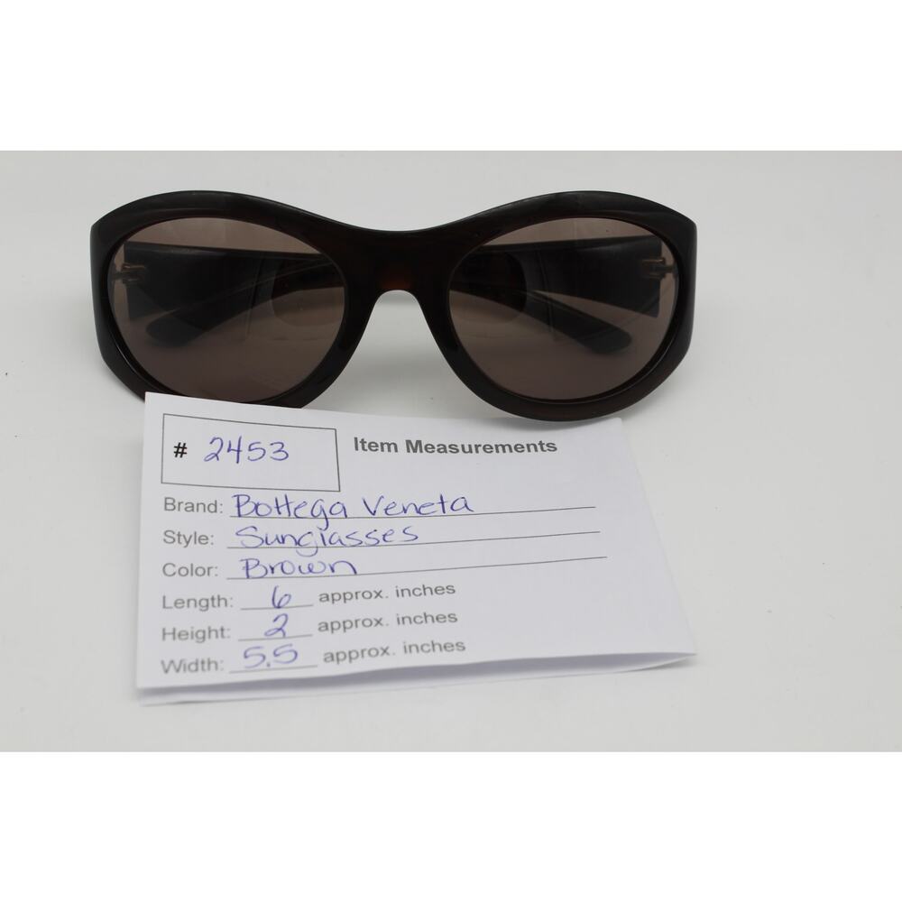 Bottega Veneta Black Oversized Rounded Sunglasses with Brown Gradient Lenses - Picture 12 of 12